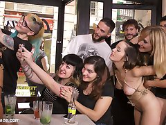 Don't let Perky Brunette Nati Mellow's size fool you, she is a wiggly little bitch and needs to be held down and humiliated. This braces face whore gets tied up in rope bondage and ruins hundreds of tourist photos out in Barcelona! Then this little pocket sized pussy gets dragged in the Coplas Bar and has her dirty filthy bare feet punished! Everyone gets a turn on this whore whipping and flogging her! Not to mention zappers, this slut is afraid! The whole bar can't even hold her down. Finally we get this cunt down and fuck her full of cocks. We have to smother her in huge tits to get this squirmy little bitch to stay still! Nati Mellow is the tiniest most poorly behaved little cunt Mona Wales has ever met in all of Spain! Don't let Perky Brunette Nati Mellow's size fool you, she is a wiggly little bitch and needs to be held down and humiliated. This braces face whore gets tied up in rope bondage and ruins hundreds of tourist photos out in Barcelona! Then this little pocket sized pussy gets dragged in the Coplas Bar and has her dirty filthy bare feet punished! Everyone gets a turn on this whore whipping and flogging her! Not to mention zappers, this slut is afraid! The whole bar can't even hold her down. Finally we get this cunt down and fuck her full of cocks. We have to smother her in huge tits to get this squirmy little bitch to stay still! Nati Mellow is the tiniest most poorly behaved little cunt Mona Wales has ever met in all of Spain!