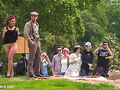 Julia Roca - Part 1Julia Roca is a shy, perky, brunette, whore and is ready to sing in pain for the public. First up she is taken to the park and must perform for everyone there. Her pathetic voice and dancing offends most of the park goers! Luckily they all get a perfect view of her tight ass and hairy pussy. Silvia Rubi wants to show off her slave even more and parades her through the crowded streets for all to enjoy, then ties her up in rope bondage and let's the public have their way with her.Julia Roca - Part 2In the back of a crowded bar Julia Roca is stripped naked and humiliated in front of every horny patron. This slut needs to be taught a lesson in manners! The crowd gets to all write nasty things on her body before she is fucked by huge cocks. This whore is completely frightened of electricity which causes her to scream with every terrifying orgasm! Julia Roca - Part 1Julia Roca is a shy, perky, brunette, whore and is ready to sing in pain for the public. First up she is taken to the park and must perform for everyone there. Her pathetic voice and dancing offends most of the park goers! Luckily they all get a perfect view of her tight ass and hairy pussy. Silvia Rubi wants to show off her slave even more and parades her through the crowded streets for all to enjoy, then ties her up in rope bondage and let's the public have their way with her.Julia Roca - Part 2In the back of a crowded bar Julia Roca is stripped naked and humiliated in front of every horny patron. This slut needs to be taught a lesson in manners! The crowd gets to all write nasty things on her body before she is fucked by huge cocks. This whore is completely frightened of electricity which causes her to scream with every terrifying orgasm!