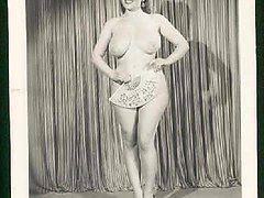 Retro pics with hairy bimbos furiously petting each other