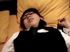 Japanese glasses female blowjob and fuck Japanese glasses female blowjob and fuck