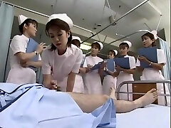 Gorgeous Asian girl Kaho Kasumi, Sasa Handa, Meguru Kosaka in Horny Nurse, Handjobs JAV video