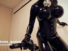 SISSY LATEX DOLL MASTURBATION #3