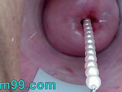 Cervix screwing playing inserting a japanese vibrator