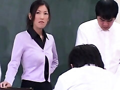 Japanese Teacher degraded and Cum glazed by her Students