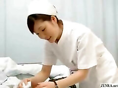 Japanese nurse gives caring hand job to lucky patient