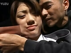 Old armchair and petite korean student