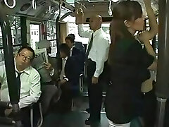 Chinese bukkake in a public bus