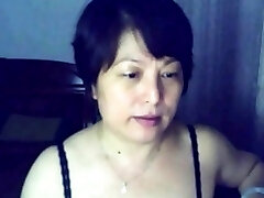Chinese  gal on webcam