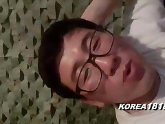 Korean nerds have fun at room parlor with nasty Korean babes