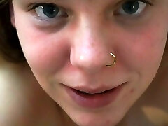 German 18yo Teenie Plumper with huge tits and braces fucks herself