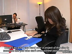Office tearing up the dark haired who seems like she is the bomb
