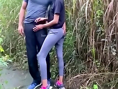 Very Risky Public Plumb With A Beautiful Woman At Jogging Park