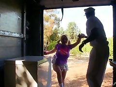 Wench in short skirt Bambi Diamond gets her bunghole and pussy blacked Wench in short skirt Bambi Diamond gets her bunghole and pussy blacked