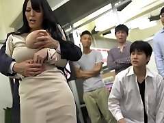 Giant tits asian licking her ample boobs