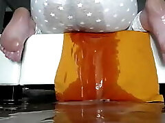 She make Messy all the floor with big cum