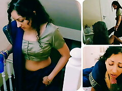 Hindi dirty old man - blowjob cum swallow - saree deep-throat cumshot