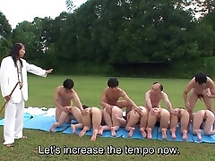 Uncensored Japanese outdoor nudist hookup cult ceremony