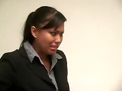 Asian Office Sluts-Girl-girl Mika Seduce Avena, Caught By Boss For Three-way