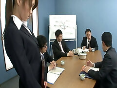 A sexy naughty secretary is very important to the company's crew spirit