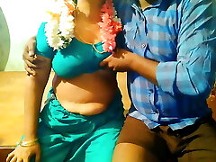 tamil Jasmine flower aunty pressing big boobs