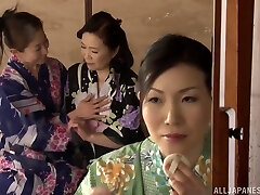 Mature Asian nymph seduced by an insatiable lesbian