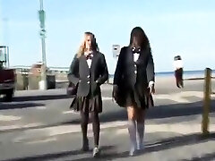 Blond groped on-bus by asian