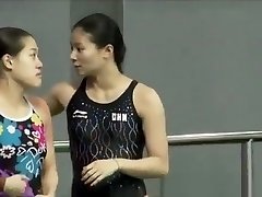 A lovely asian diver
