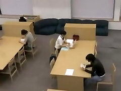 Japanese college girl get fucked and facial on the library toilet