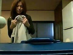 Late night video of naughty Japanese Cougar Karen Hayashi giving head