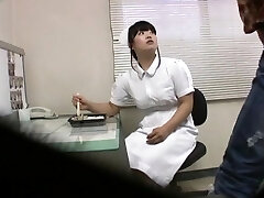 Japanese nurse moans while being fucked by a full stranger