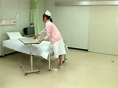 Japanese nurse creampied at polyclinic bed!