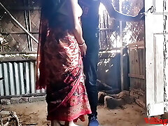 жена в красном сари делает минет на открытом воздухе ( официальное видео от villagesex91)