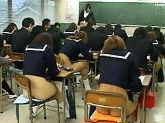 Public bang-out with hot Asian schoolgirls during an exam
