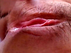 My Candy J - Extreme Close-up Clitoris! Licking Amazing Young Unshaved Squirting Twat. 8 Min