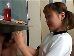 Japanese cutie Itsuki Wakana wanks a hard man sausage uncensored
