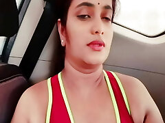 Desi Girl Friend Risky Sex in Car. Throated Fucked Hanjob Cumshot in Public