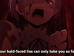 Re:Zero - Idiot Nubile Gets Pulverized By Blue Haired Babe With A Flail [1080]