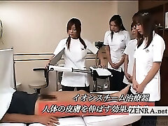 Subtitled CFNM Japanese meatpipe health clinic seminar