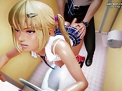 Waifu Academy - Little 18yo Teen School Girl Was Highly Naughty So She Gets Punished With Some Good Anal Boning - #Four
