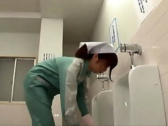Asian cleaning lady fucked in the douche