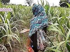 Komal poke by Malik while working in the field Komal poke by Malik while working in the field