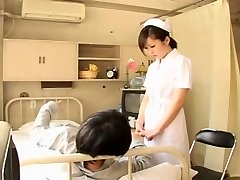 Innocent looking Japanese insatiable nurse fucked hard