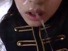 Mighty Japanese doll facial cumshot compilation 1.  (Censored)