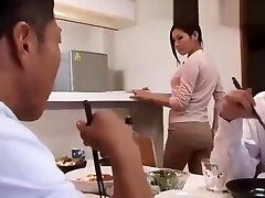 Japanese Wife Torn Up By Husband's Mate When He's Sleeping