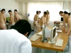 japanese naked nurse in the health center