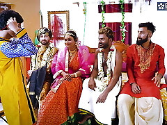 Desi queen Plus-size Sucharita Full foursome Swayambar hardcore erotic Night Group sex gangbang Full Movie ( Hindi Audio ) 