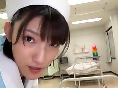 Japanese nurse Iioka Kanako enjoys sucking a boner on the bed