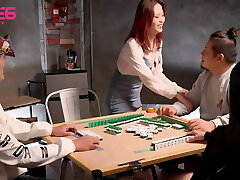 The spouse was busy gamble while I was giving a blowjob and pummel to his friend - Asian Wifey Cheating
