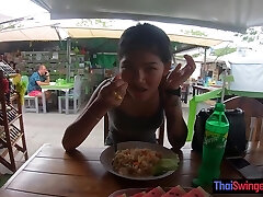 Real unexperienced Thai teenager cutie fucked after lunch by her temporary boyfriend