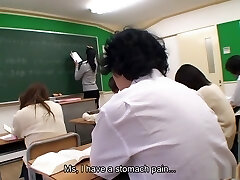School nurse Nahomi Asakura makes a patient hard and jism